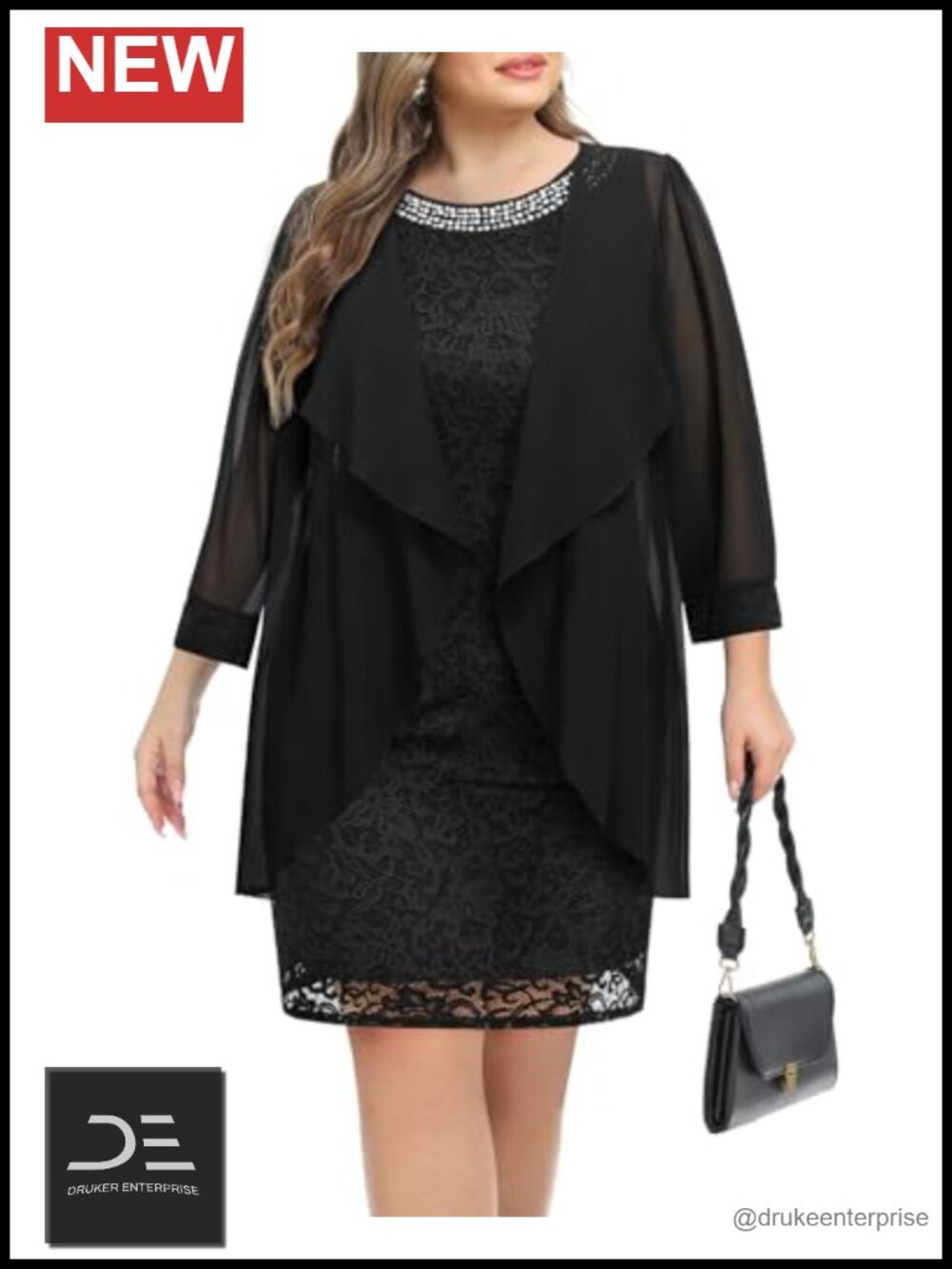Formal 2 Piece Chiffon Jacket Dress Mother of Bride Wedding Guest